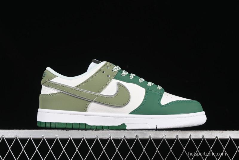 Nike SB Dunk Low Saint Laurent Series - White Green Swoosh Anniversary High-End Custom Low-Top Casual Sneakers - GF2409-170