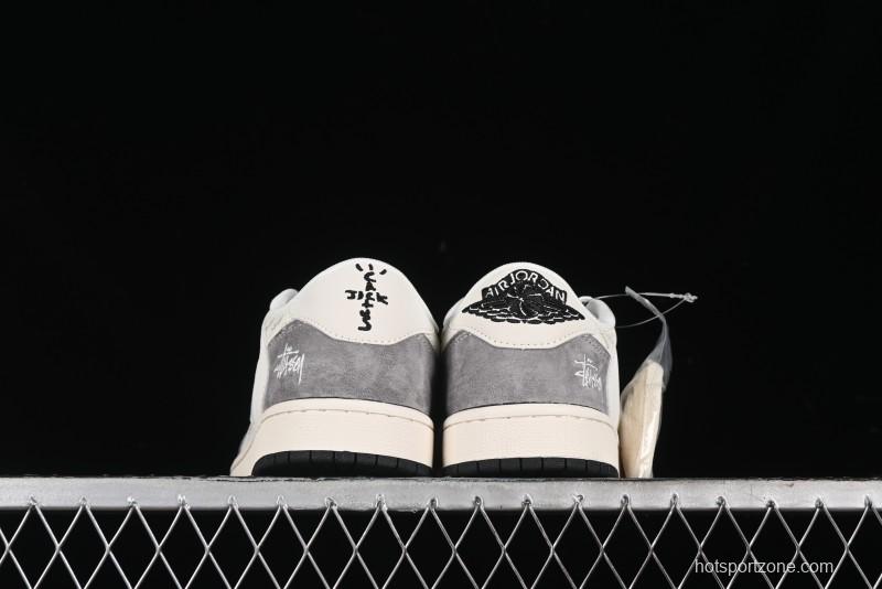 Nike Travis Scott x Fragment Design x Air Jordan 1 Low OG SP AJ1 Retro Sneakers - XY2688-124