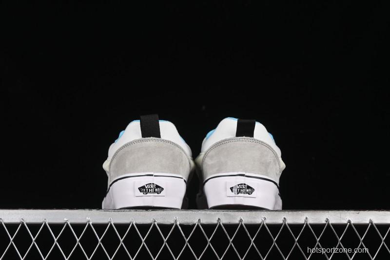 Vans Knu Skool Low-Top Retro Casual Vulcanized Slip-On Shoes in Grey Blue - VN000D6CCCZ