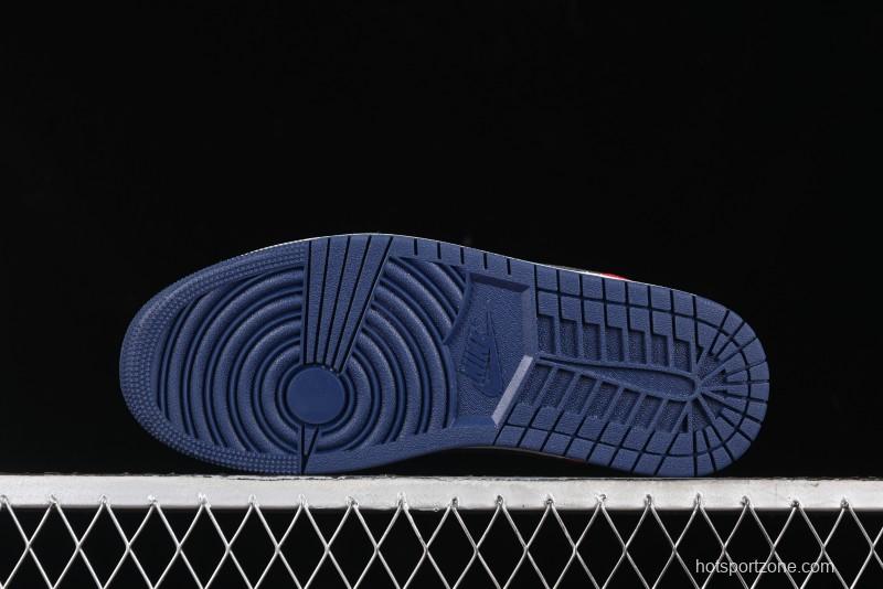 Nike Air Jordan 1 Low OG "Howard University" Casual Sneakers with Blue Toe and Red Heel - HQ2993-100