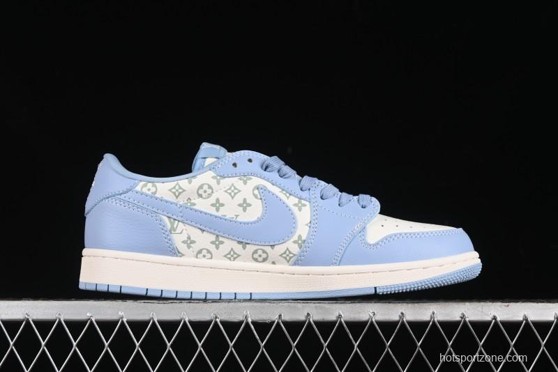 Nike Travis Scott x Fragment Design x Air Jordan 1 Low OG SP AJ1 University Blue - LX1988-104