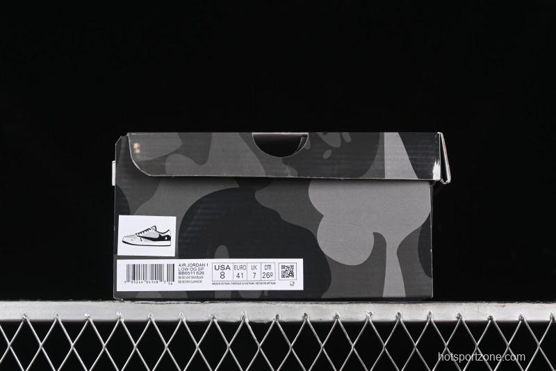 Nike Travis Scott x Fragment Design x Air Jordan 1 Low OG SP AJ1 Bape Collaboration - BB6511-626