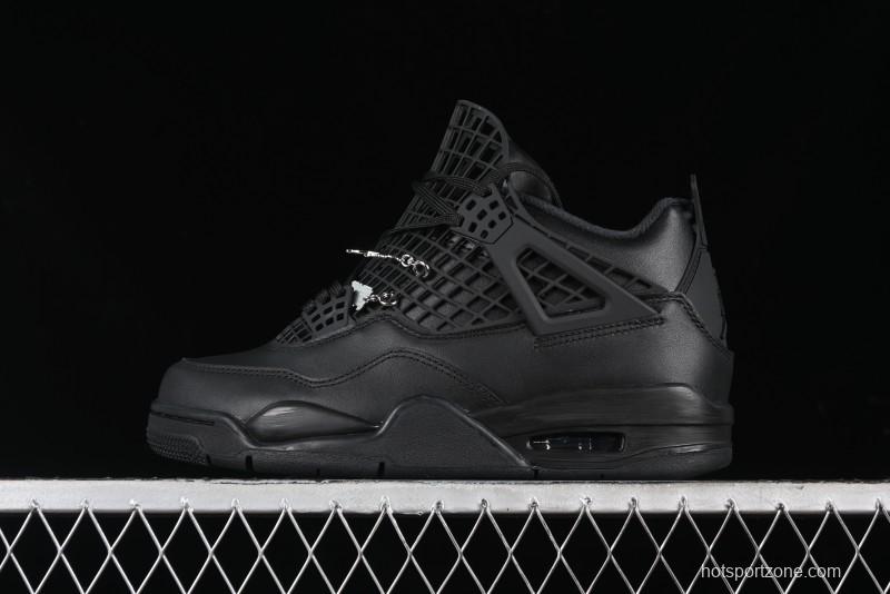 Nike Air Jordan 4 Retro Basketball Shoes with Mesh Design - FV7251-001