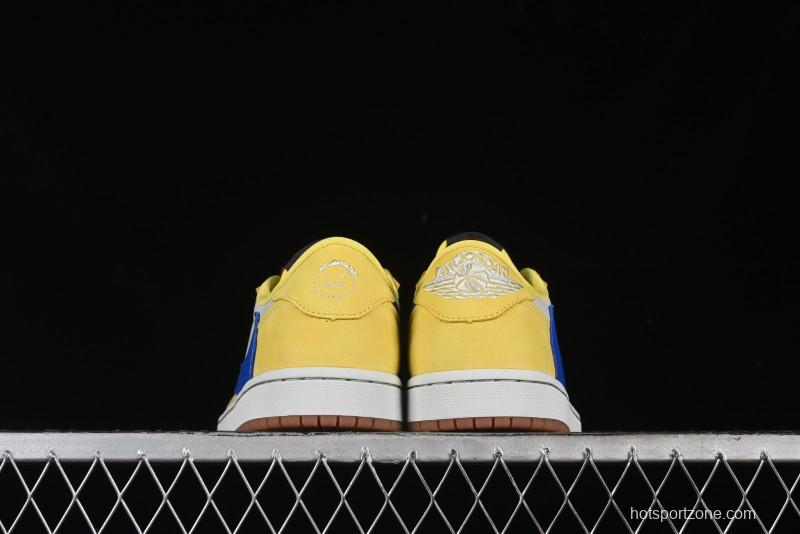 Nike Travis Scott x Air Jordan 1 Low OG AJ1 Collaboration Shoes with Reverse Swoosh - DZ4137-700