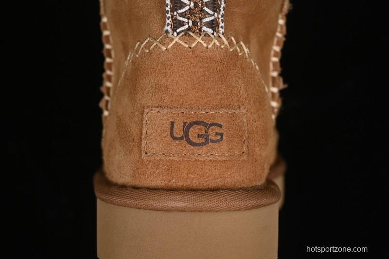 UGG Classic Mini Alpine Genuine Leather Warm and Versatile Snow Boots - 1158251