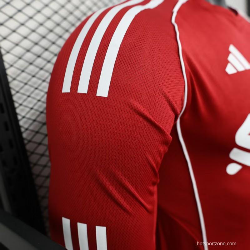 Player Version 25/26 LIverpool Home Long Sleeve Jersey