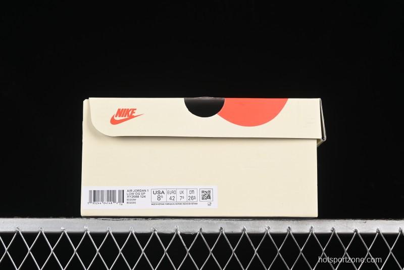 Nike Travis Scott x Fragment Design x Air Jordan 1 Low OG SP AJ1 Retro Sneakers - XY2688-124