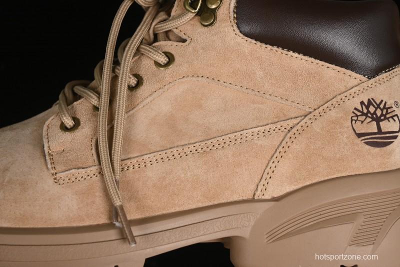 Timberland Outdoor Mid-Top Casual Martin Boots with Premium Suede Leather and Anti-Odor Insole - TB10059SAND