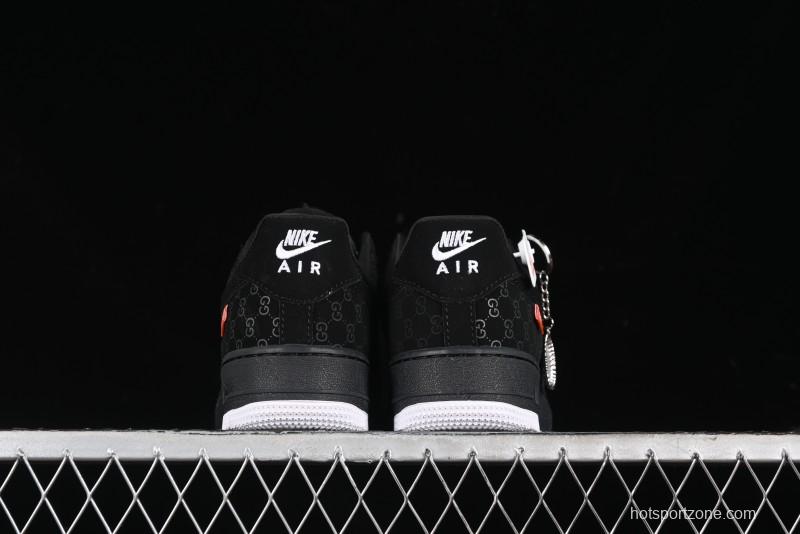 Nike Air Force 1 '07 Low Gucci Bear Collaboration - Midnight Black Low-Top Casual Sneakers - KK1988-007