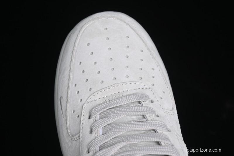 Nike Air Force 1 '07 Low Ghostface Collaboration - Light Grey Pigskin Low-Top Casual Sneakers - DF0188-022