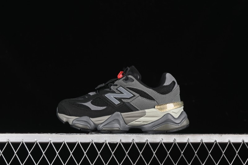 New Balance 9060 Series Hook and Loop Kids Sneakers - PV9060BLK
