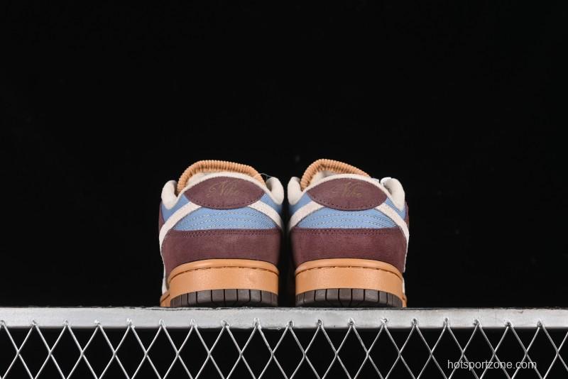 Nike Dunk Low Retro "Love & Peace" Casual Sneakers in Vintage Brown - HQ3459-212