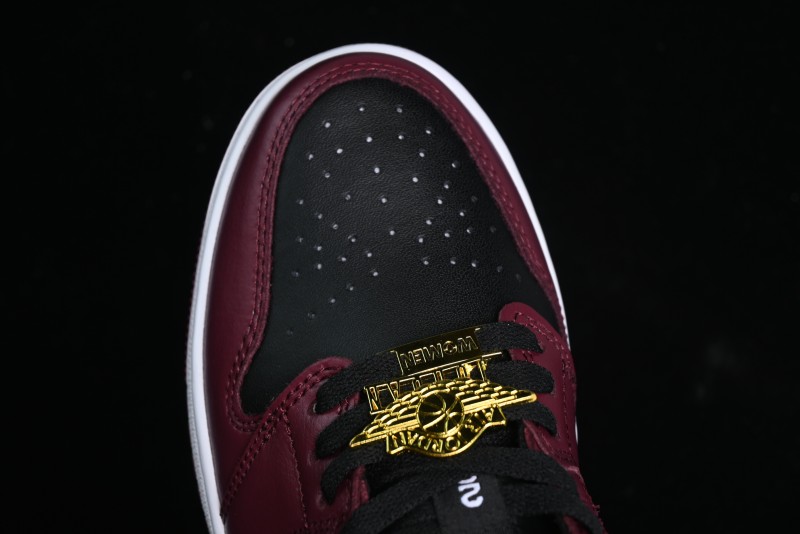 Nike Air Jordan 1 Low AJ1 Black Wine Red Metallic Wings DB6491-600