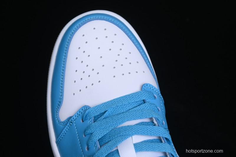 Nike Air Jordan 1 Low AJ1 White Blue Low-Top Casual Sneakers - DC0774-104