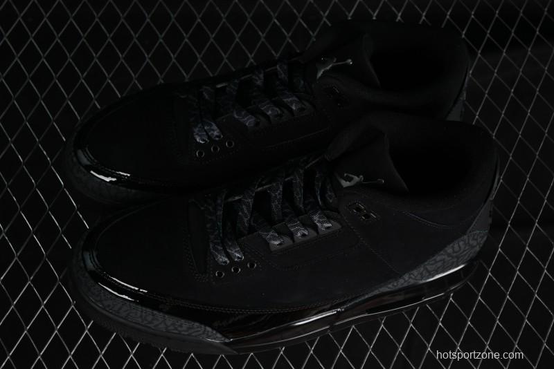 Nike Air Jordan 3 Retro Basketball Shoes Midnight Black - CT8532-001