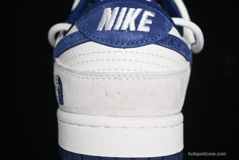 Nike SB Dunk Low The North Face Series - Strap Pig Eight Dark Blue Hook Anniversary High-End Custom Low-Top Casual Skate Shoes - DM6868-001