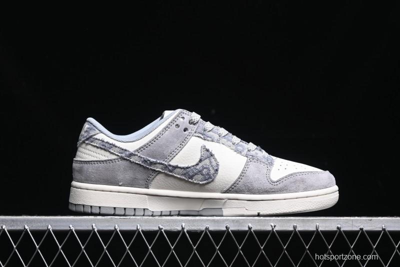 Nike SB Dunk Low Dior Stone Island Triple Collaboration Woven Grey Hook Anniversary High-End Custom Low-Top Casual Sneakers - DM6868-006