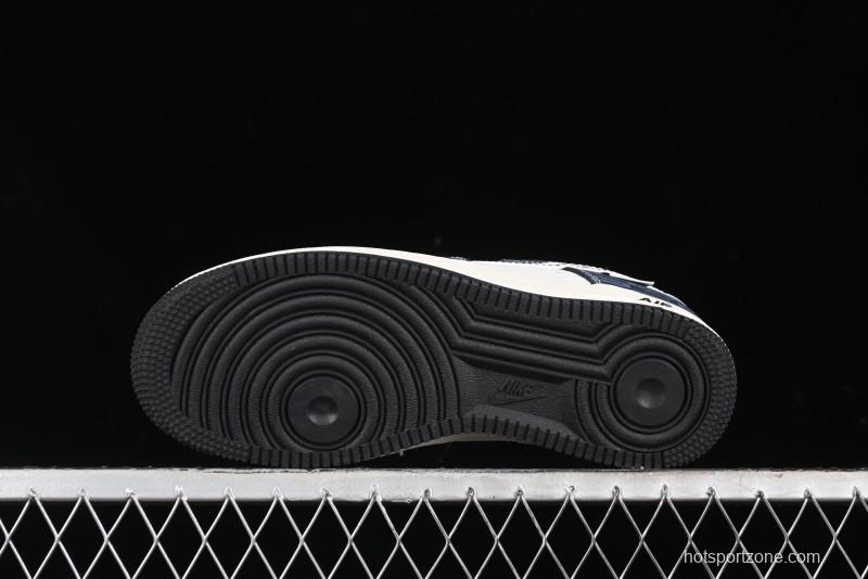 Nike Air Force 1 '07 Low Supreme Casual Sneakers in White-Blue Shadow - KK1988-009