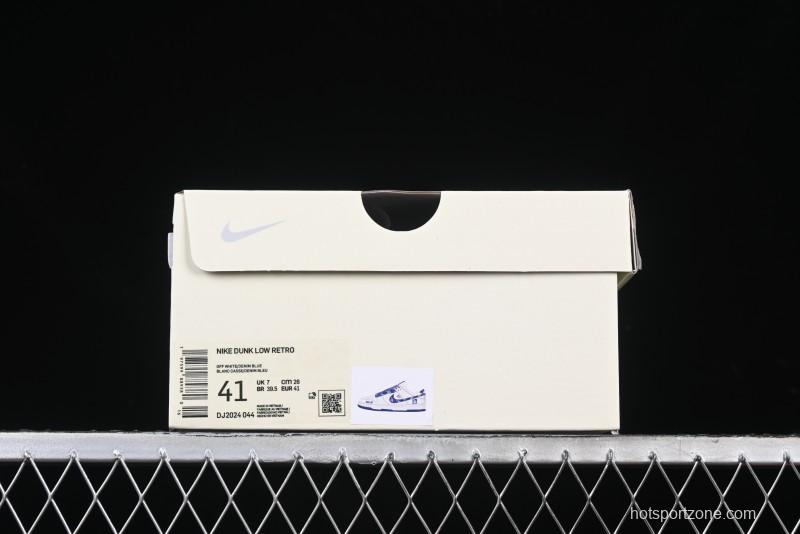 Nike SB Dunk Low MLB Collaboration - Denim Blue Swoosh Anniversary Customized Low-Top Casual Sneakers - DJ2024-044