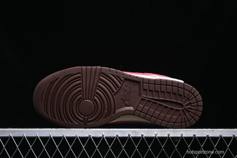 Nike Dunk Low Retro Casual Sneakers in Brown and Sail with Panda Mischief Skyline Theme - DD1503-124