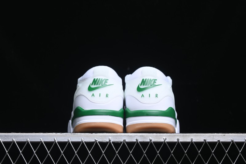 Nike Air Jordan 4 Remastered AJ4 Retro Sneakers in White Green with Gum Sole - FQ7939-103