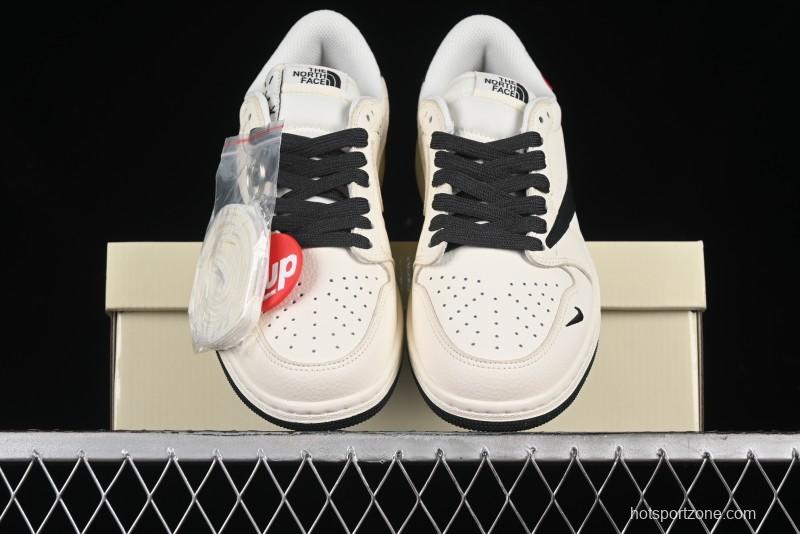 Nike Travis Scott x Fragment Design x Air Jordan 1 Low OG SP AJ1 Supreme North Face Collaboration - DIY1688-004