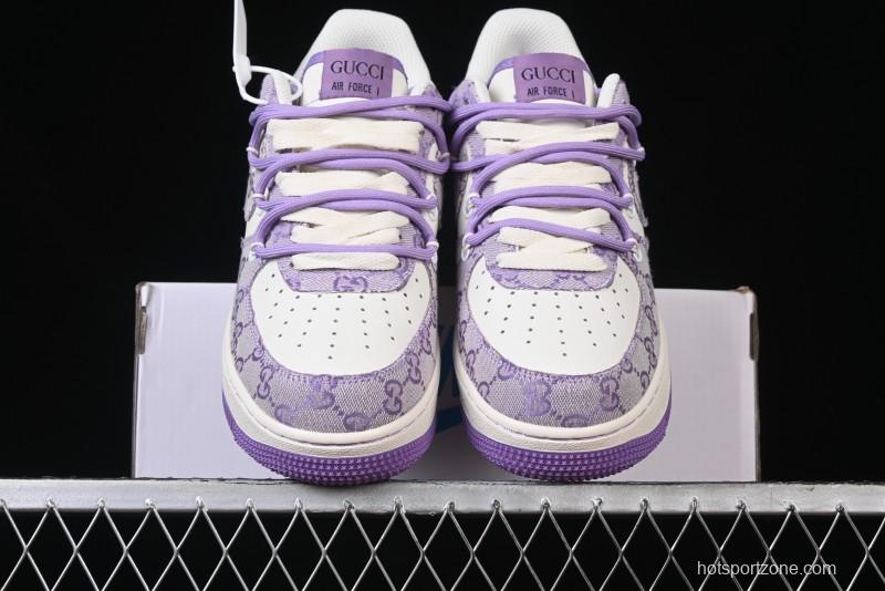 Nike Air Force 1 '07 Low x Gucci Pink Lace-Up Casual Sneakers - BD7700-022