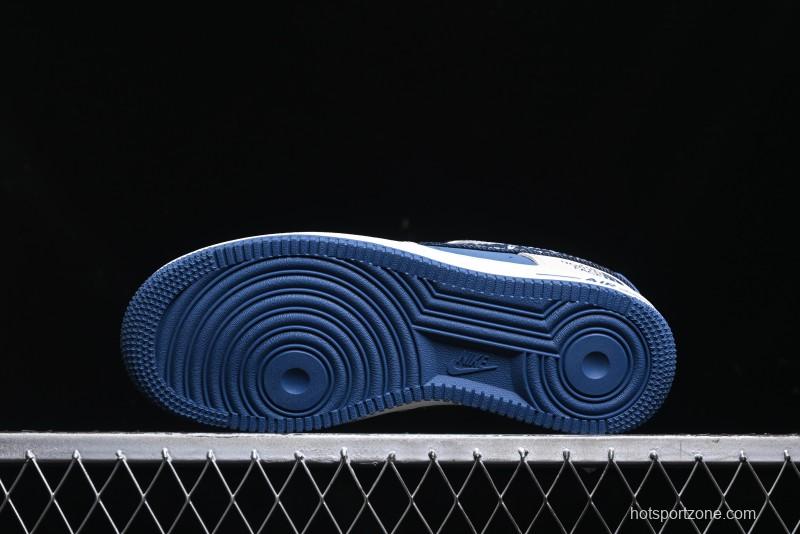 Nike Air Force 1 '07 Low The North Face Collaboration - Blue Floral Swoosh Casual Sneakers - KK1988-021