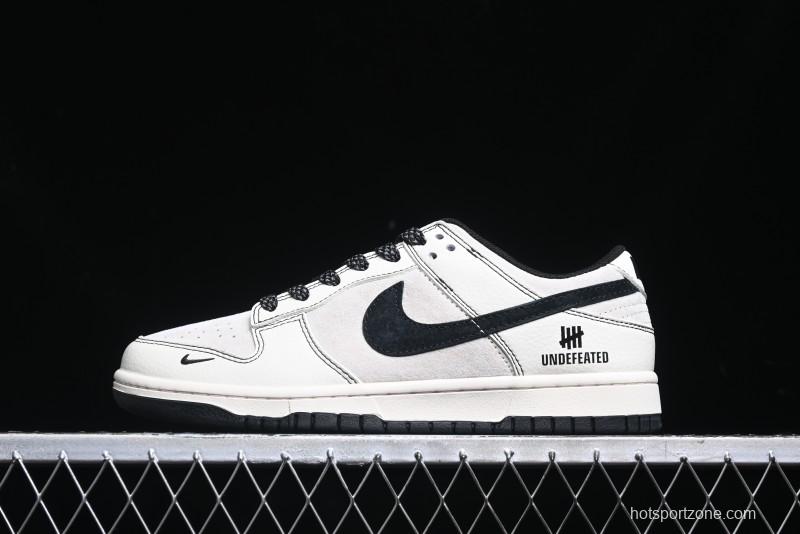 Nike SB Dunk Low UN Collaboration - Beige Black Line Black Sole Anniversary Custom Low-Top Casual Skate Shoes - BB7518-004