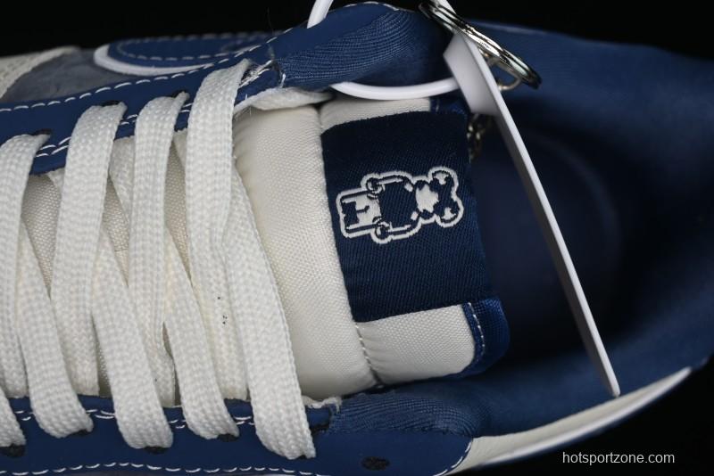 Nike Air Force 1 '07 Low Violent Bear Collaboration - Grey Beige Blue Low-Top Casual Sneakers - KK1988-017