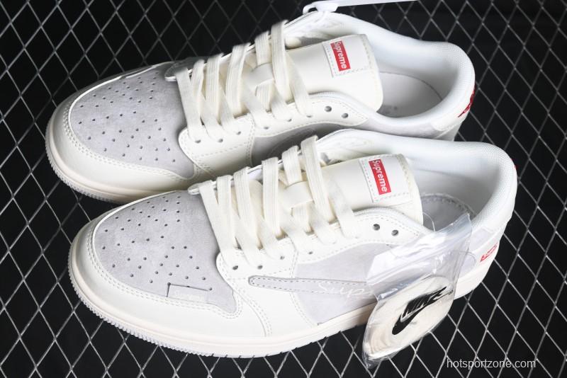 Nike Travis Scott x Fragment Design x Air Jordan 1 Low OG SP AJ1 Collaborative Sneakers - XS3086-004