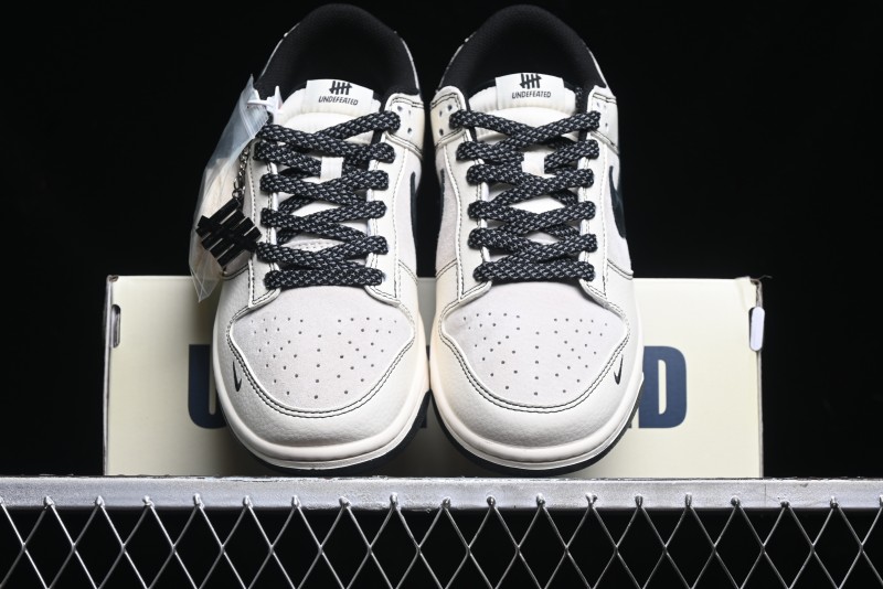 Nike SB Dunk Low UN Collaboration - Beige Black Line Black Sole Anniversary Custom Low-Top Casual Skate Shoes - BB7518-004