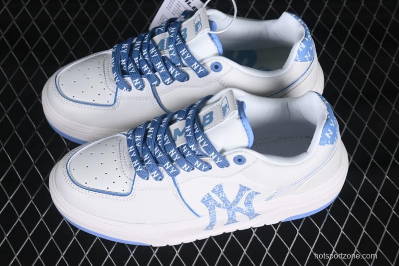 New York Yankees MLB Chunky Liner Denim Monogram Lightweight Elevated Platform Casual Sneakers - 3ASXD025N50BLS