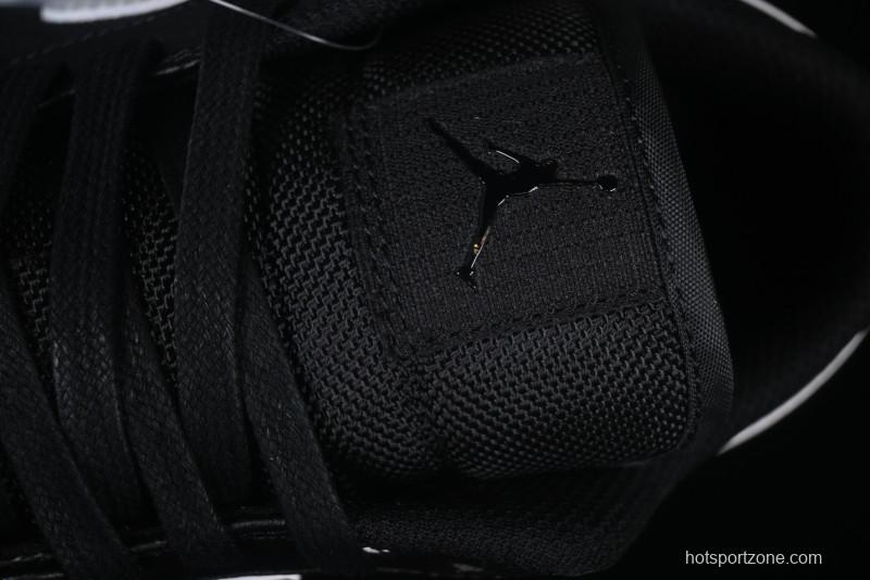 Nike Air Jordan 1 Low AJ1 Basketball Shoes in Black and White Canvas and Leather - HV5968-001