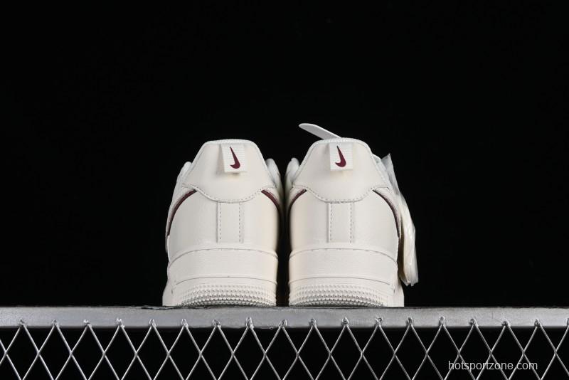 Nike Air Force 1 '07 Low Classic Burgundy Mini Swoosh Starry Sky Low-Top Casual Sneakers - MJ0319-025