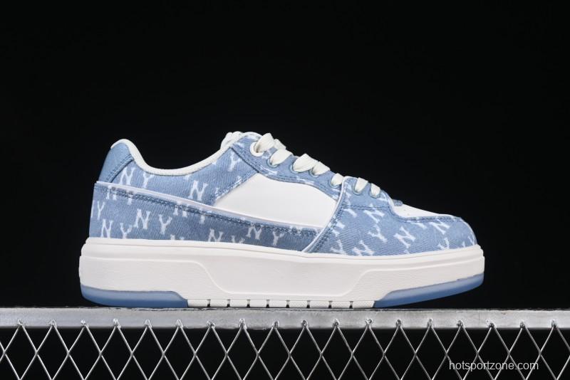 New York Yankees Chunky Liner Mid Denim Monogram Sandals with Thick Sole - 3ASXS015N50BLS