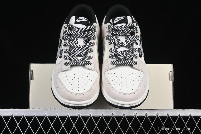 Nike SB Dunk Low Stussy Collaboration Grey Pig Suede Anniversary Custom Low-Top Casual Skate Shoes - DJ2024-061