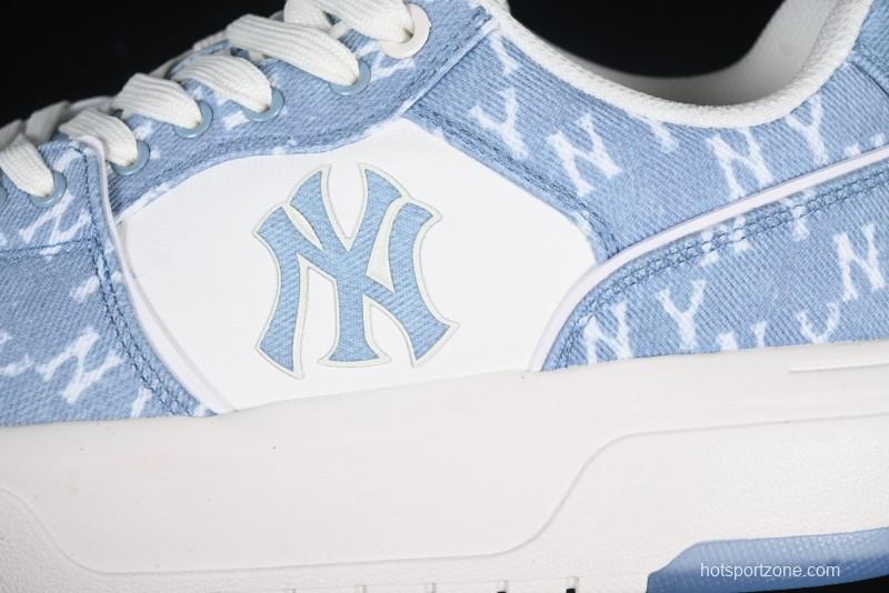 New York Yankees Chunky Liner Mid Denim Monogram Sandals with Thick Sole - 3ASXS015N50BLS