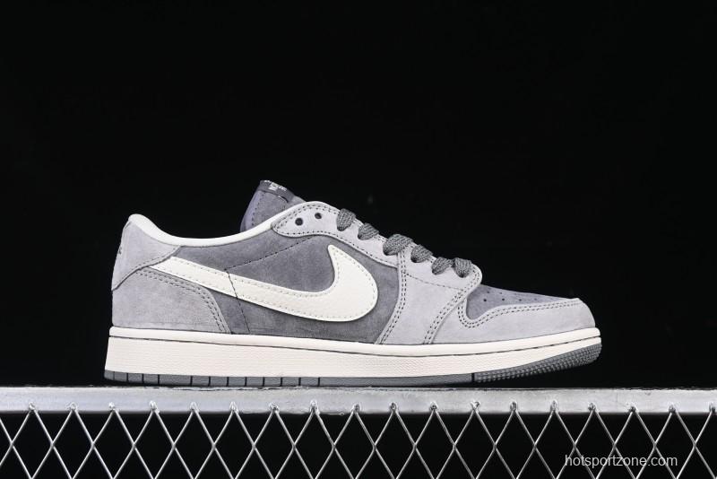 Nike Travis Scott x Fragment Design x Air Jordan 1 Low OG SP AJ1 Low Top Culture Casual Sneakers - XS3086-008