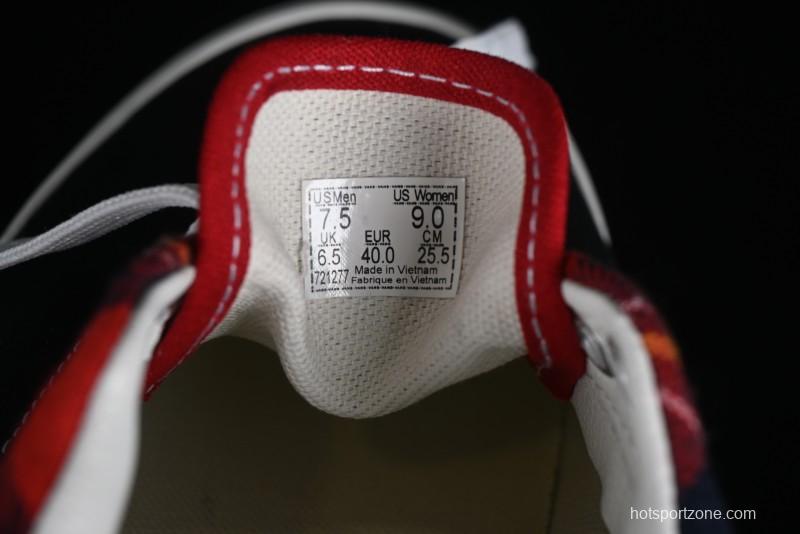 Vans Era Low-Top Skate Shoes with Black Canvas and Red Scottish Plaid Checkered Design - VN0A2RR1QWP