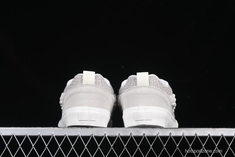 Vans Knu Skool Pearl White Grey Low Top Casual Skate Shoes - VN0007QDBGE