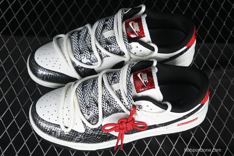 Nike SB Dunk Low Supreme Collaboration Year of the Snake Limited Edition Low-Top Casual Sneakers - CH6336-618