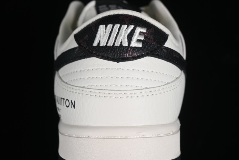 Nike Dunk Low LV Collaboration - Monogram Beige Black Hook SB Low Top Casual Skate Shoes - FC1688-189