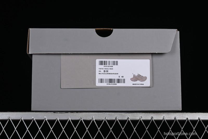 Balenciaga Phantom Sneaker Champagne Gold Full Diamond Trend Running Shoes - W3XL59645