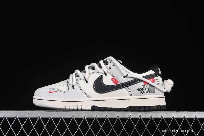 Nike SB Dunk Low The North Face x Supreme Triple Collaboration Strap Pig VIII Black Hook Anniversary High-End Custom Low-Top Casual Skate Shoes - YC5066-231
