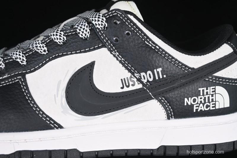 Nike SB Dunk Low The North Face Graffiti Black Swoosh Anniversary Custom Low-Top Casual Skate Shoes - DM6868-028