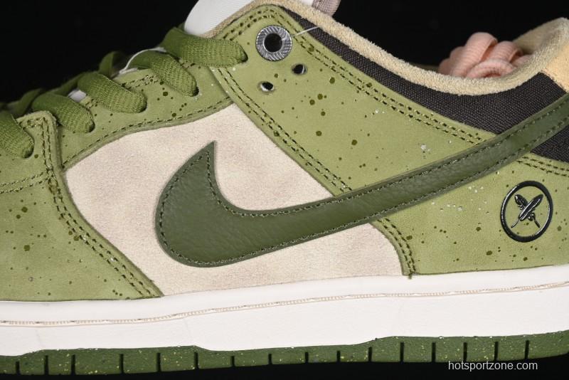 Nike Yuto Horigome x SB Dunk Low Pro 2.0 Casual Skate Shoes with Speckled Design - HF8022-300