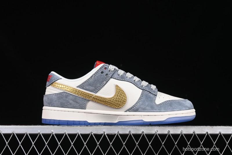Nike SB Dunk Low Year of the Snake Limited Edition - Gold Snake Anniversary Custom Low-Top Casual Sneakers - XX3168-116