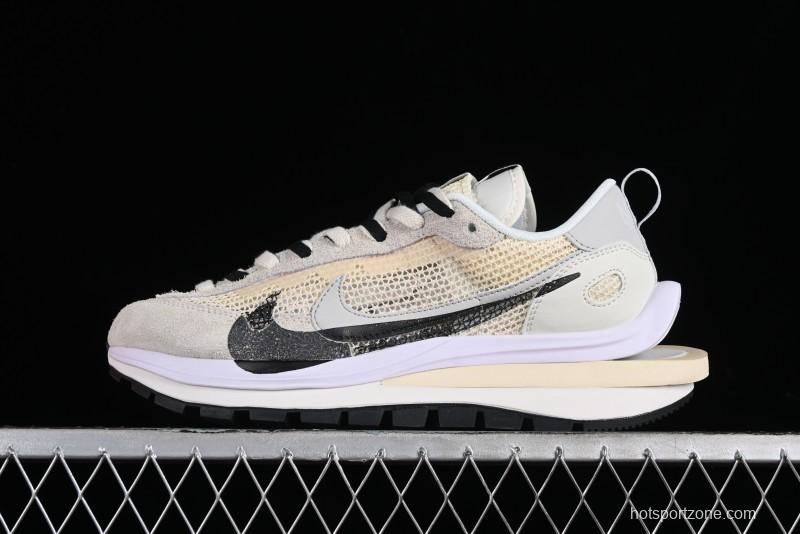 Nike Sacai VaporWaffle 3.0 Deconstructed Sneakers with Overlapping Swoosh and Dual Tongue - CV1363-101