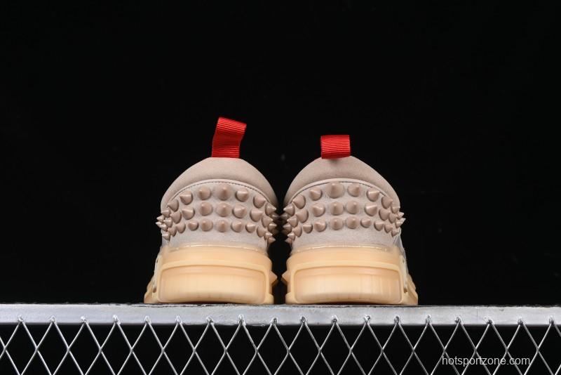 Christian Louboutin Funnyto Flat Comfortable Fashion Low Top Sneakers in Taupe - X.D4